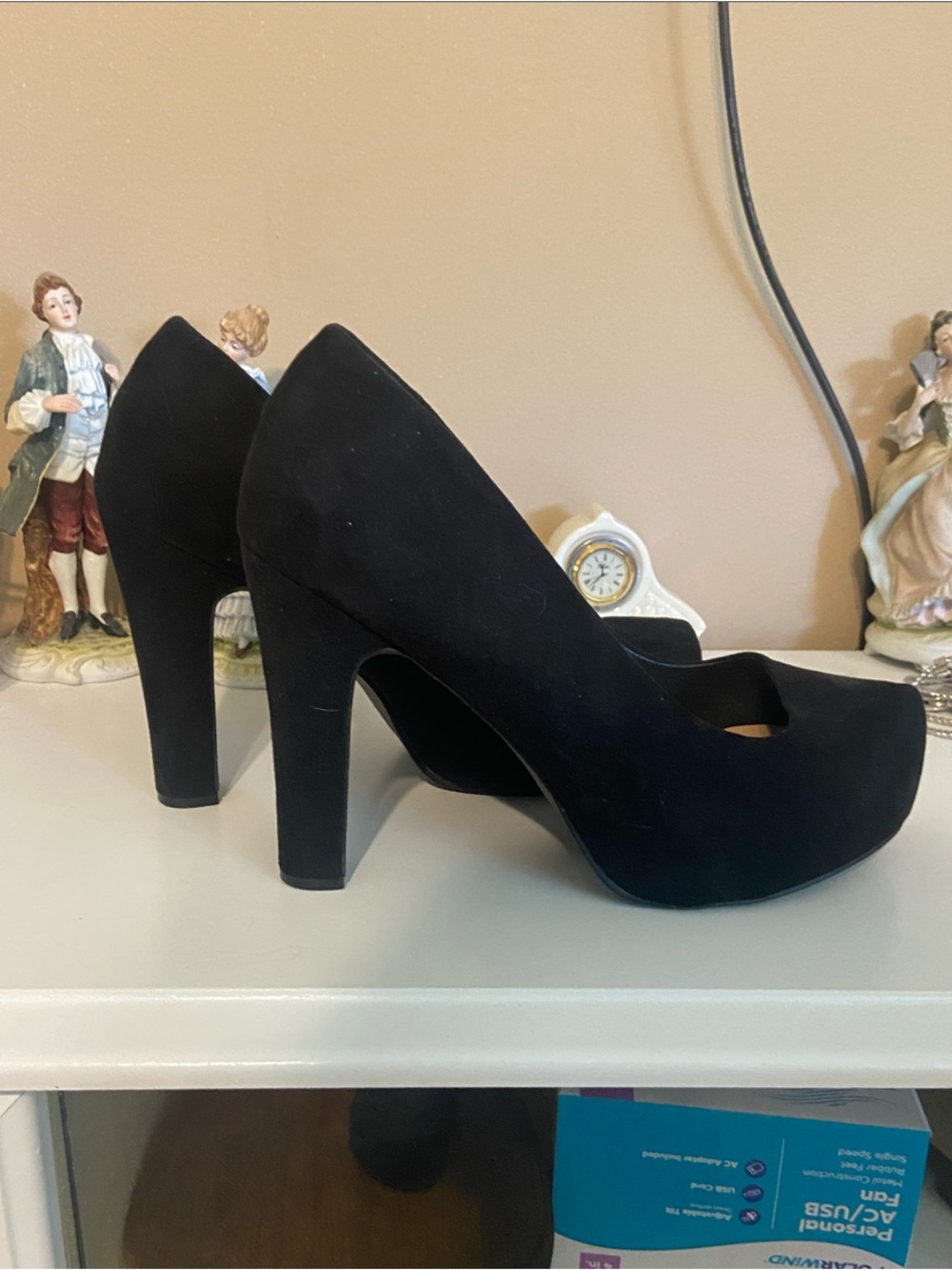 Torrid Black Suede Rounded Platform Pumps